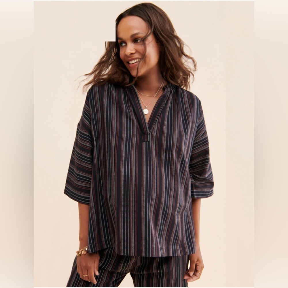 Hatch Maternity Cori Top in Ivory Stripe